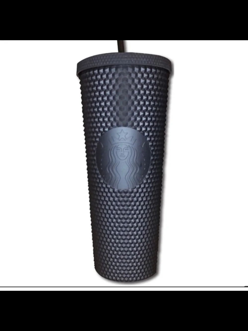 Disney Starbucks Special Edition Black Studded Tumbler with Straw- NWT